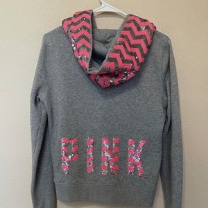 🌸VS PINK full-zip sequin hoodie🌸